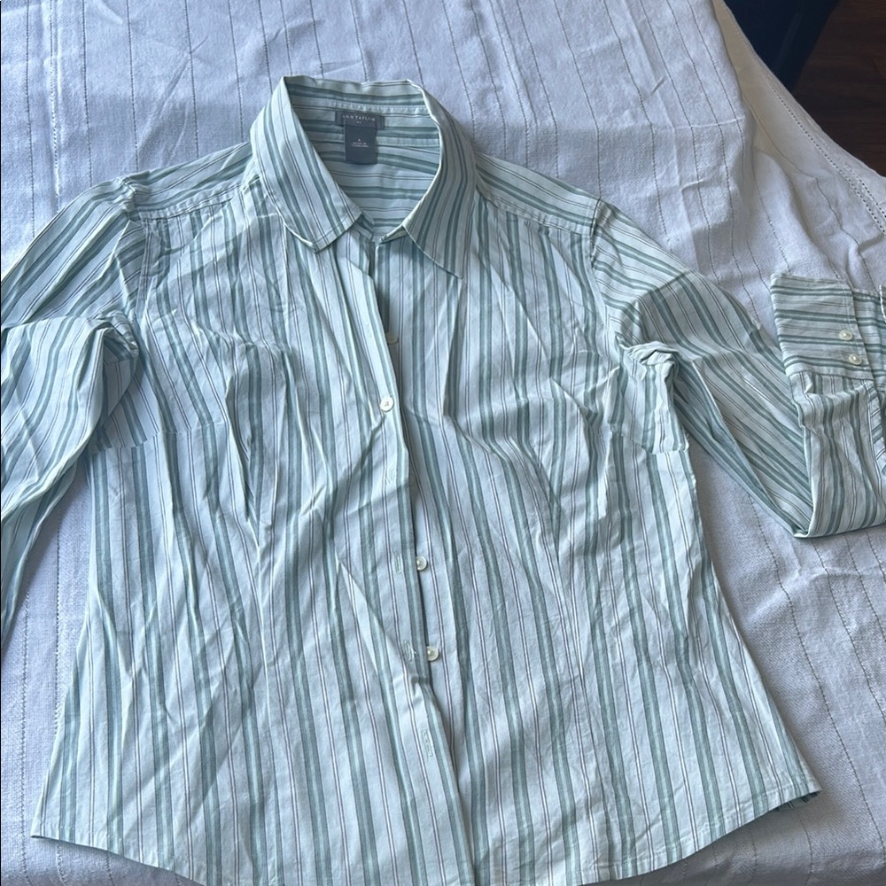 Striped Button-Up Shirt